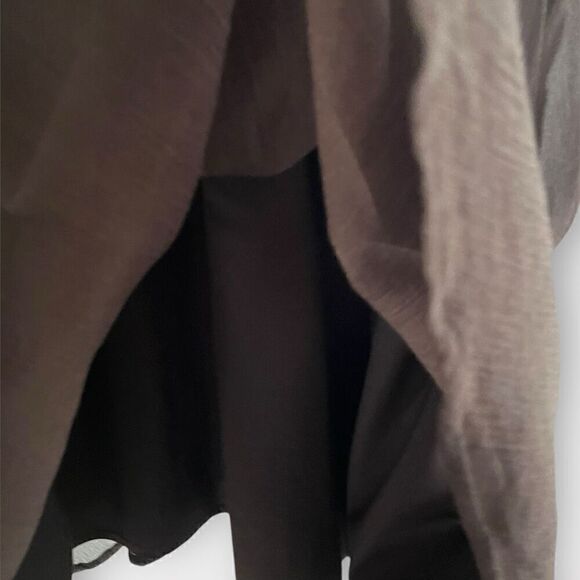 J. CREW 100% Silk Dress Size 4P Petite Chocolate Brown Surplice Midi Lined - Picture 4 of 8